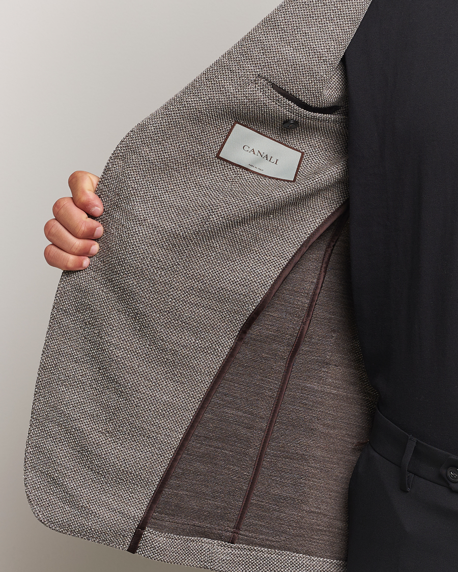 Herre | Blazere & jakker | Canali | Structured Wool Jersey Blazer Beige