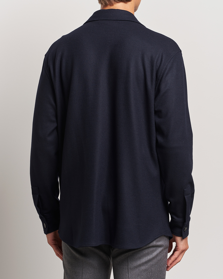 Herre | Jakker | Canali | Wool Shirt Jacket Navy