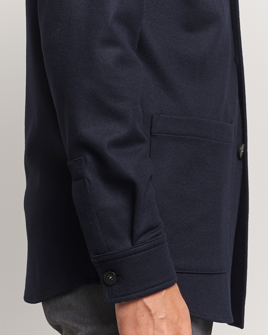 Herre | Jakker | Canali | Wool Shirt Jacket Navy