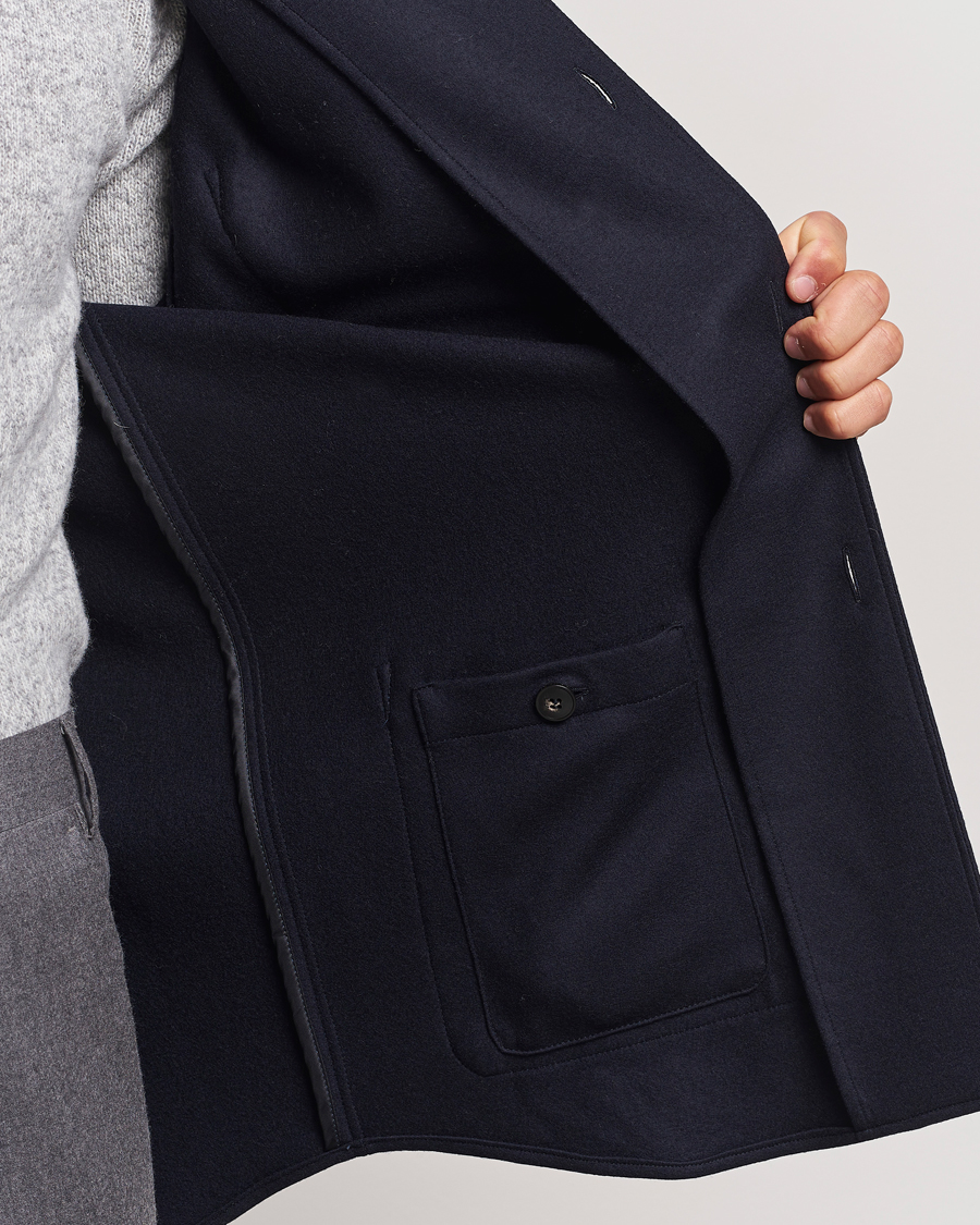 Herre | Jakker | Canali | Wool Shirt Jacket Navy
