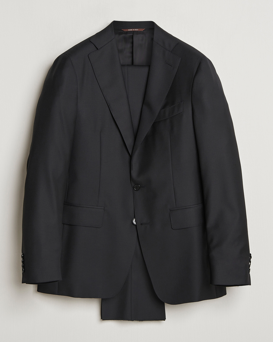 Herre | Jakkesæt | Canali | Super 130s Wool Capri Suit Black