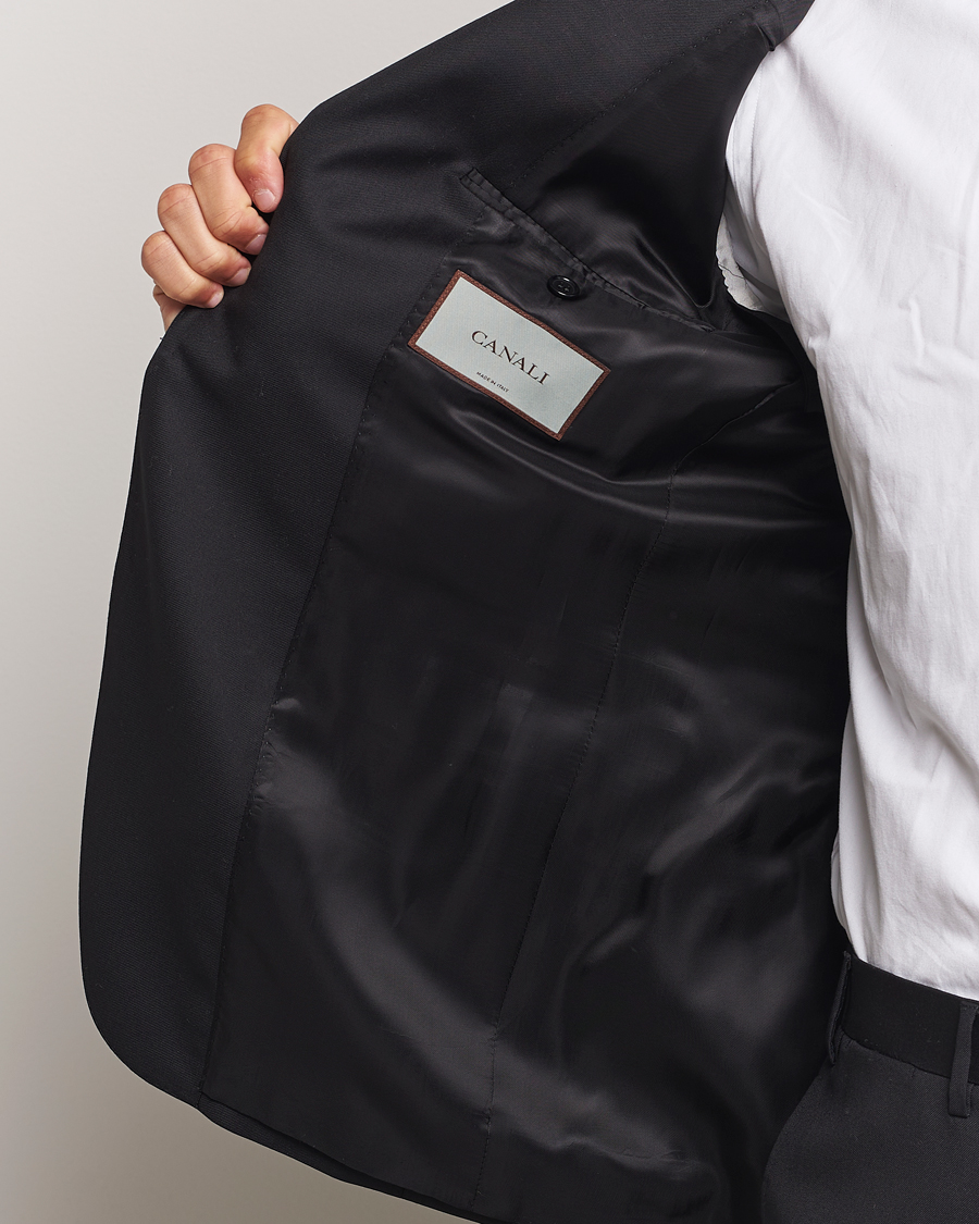 Herre | Jakkesæt | Canali | Super 130s Wool Capri Suit Black