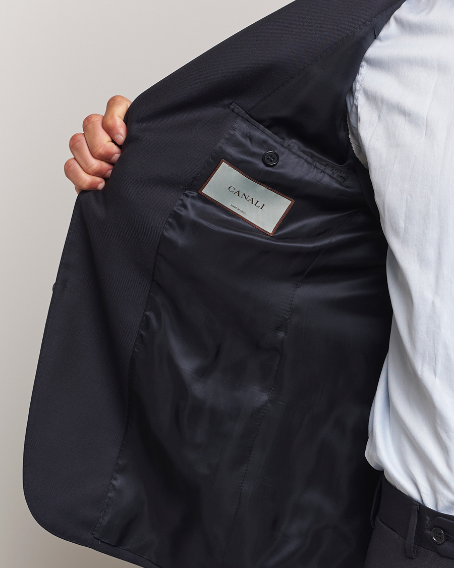 Herre | Jakkesæt | Canali | Super 130s Wool Capri Suit Navy