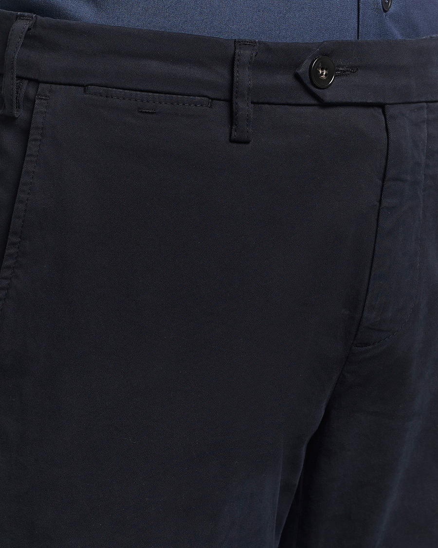 Herre | Bukser | Canali | Cotton Stretch Trousers Navy