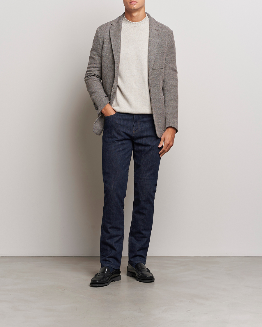 Herre | Jeans | Canali | Slim Fit Stretch Denim Dark Rinse