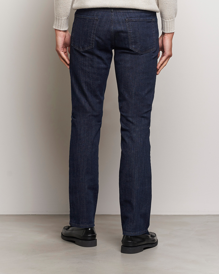 Herre | Jeans | Canali | Slim Fit Stretch Denim Dark Rinse