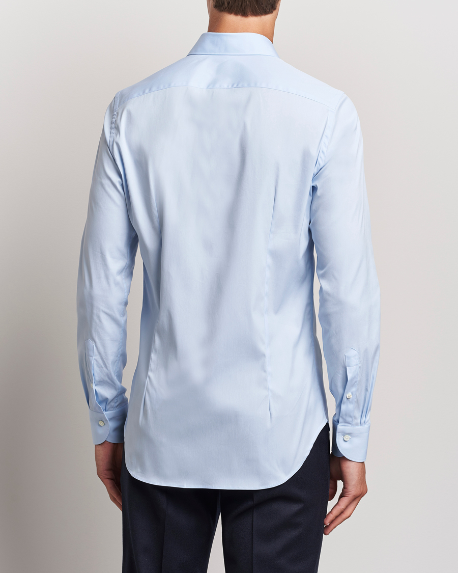 Herre | Skjorter | Canali | Slim Fit Cotton/Stretch Shirt Light Blue