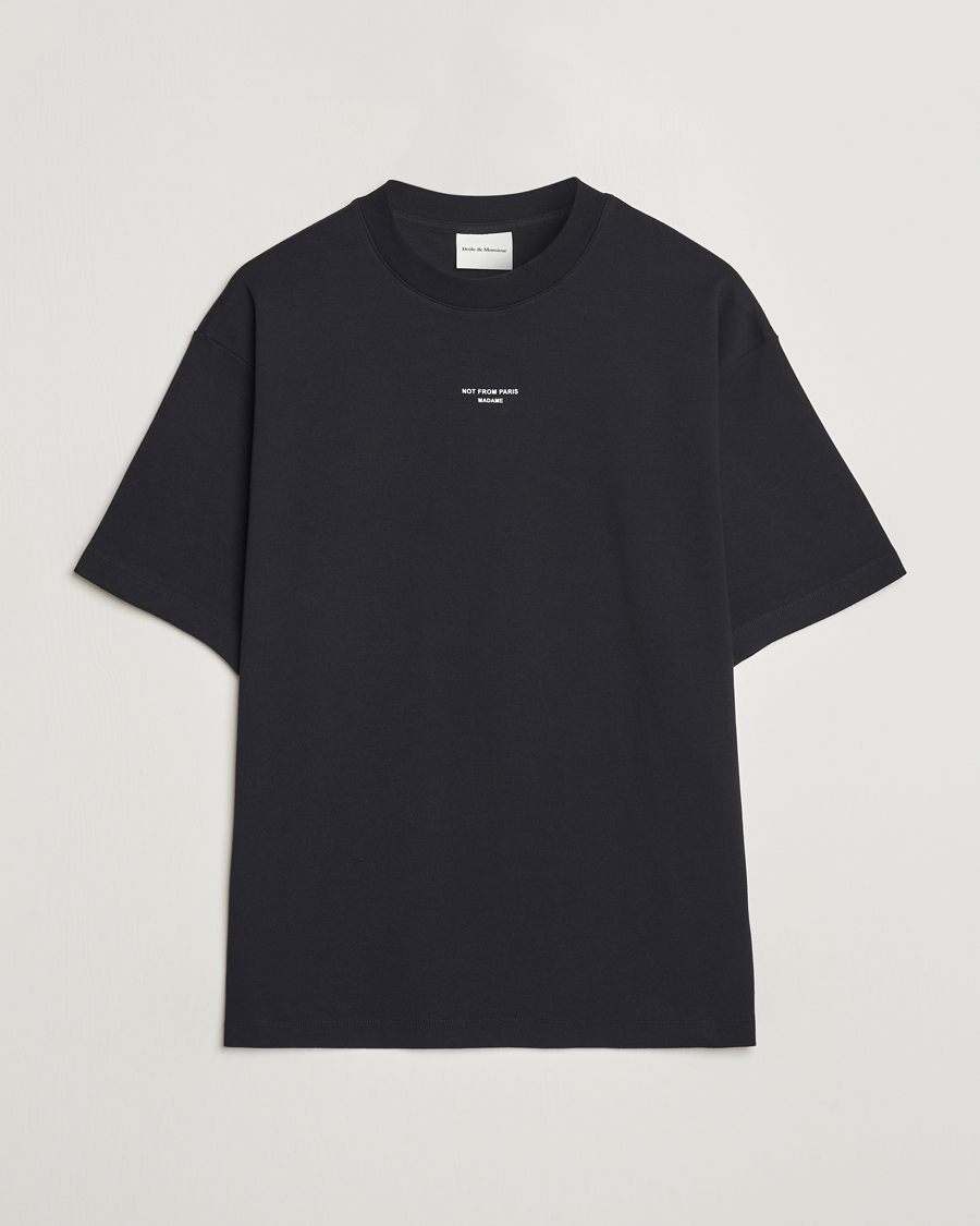 Herre | T-Shirts | Drôle de Monsieur | Classic Slogan T-Shirt Black