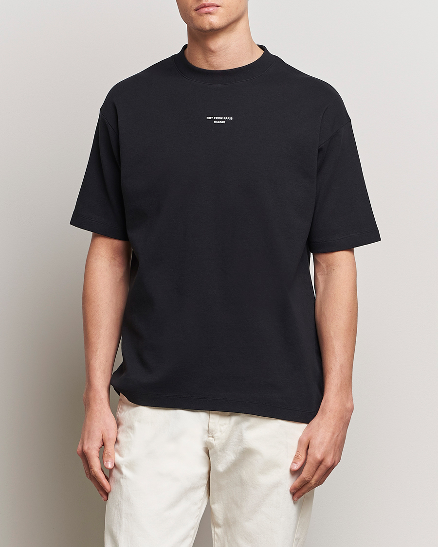 Herre | T-Shirts | Drôle de Monsieur | Classic Slogan T-Shirt Black