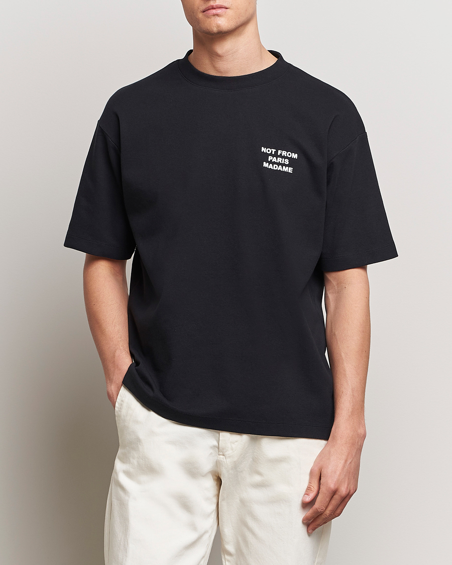 Herre | Sorte t-shirts | Drôle de Monsieur | Slogan T-Shirt Black