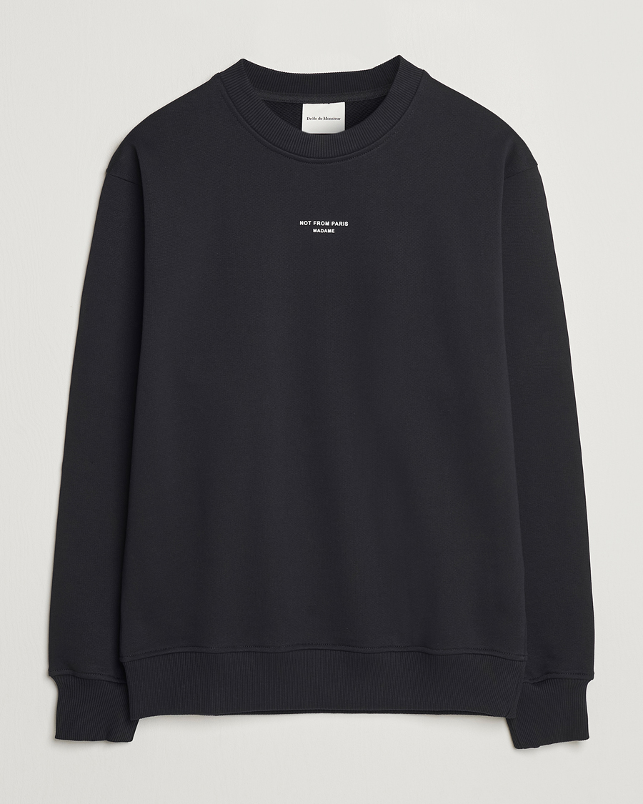 Herre | Trøjer | Drôle de Monsieur | Classic Slogan Sweatshirt Black