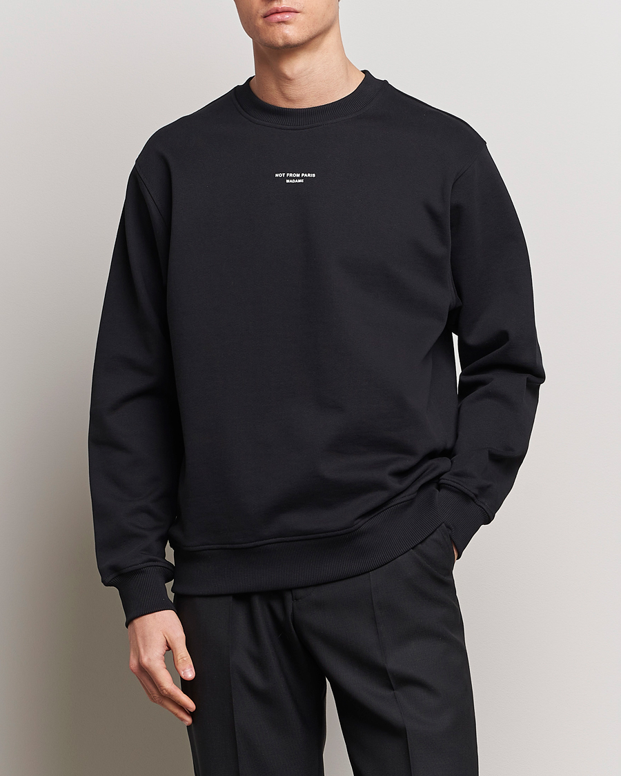 Herre | Tøj | Drôle de Monsieur | Classic Slogan Sweatshirt Black