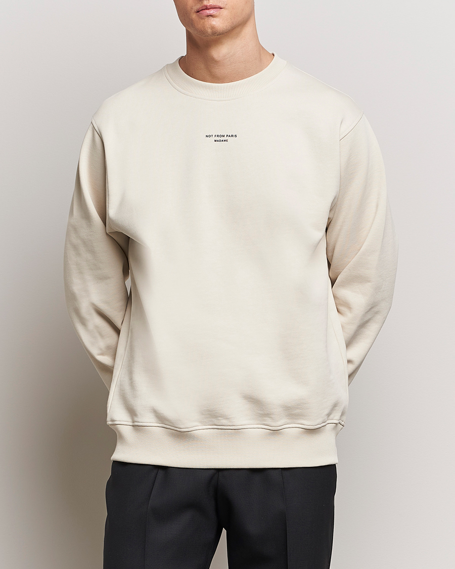 Herre | Drôle de Monsieur | Drôle de Monsieur | Classic Slogan Sweatshirt Mastic