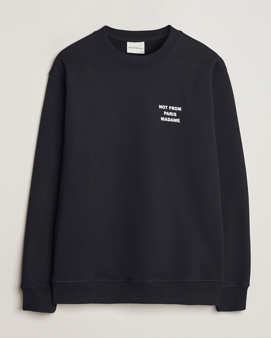 Herre | Trøjer | Drôle de Monsieur | Slogan Sweatshirt Black
