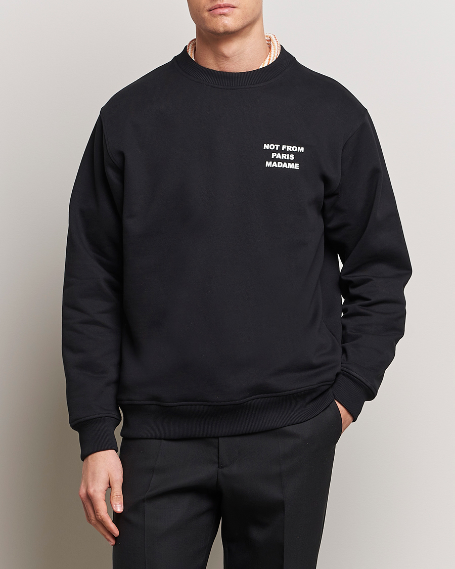 Herre | Trøjer | Drôle de Monsieur | Slogan Sweatshirt Black