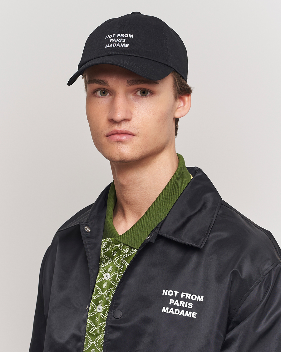 Herre | Hatte & kasketter | Drôle de Monsieur | Slogan Baseball Cap Black