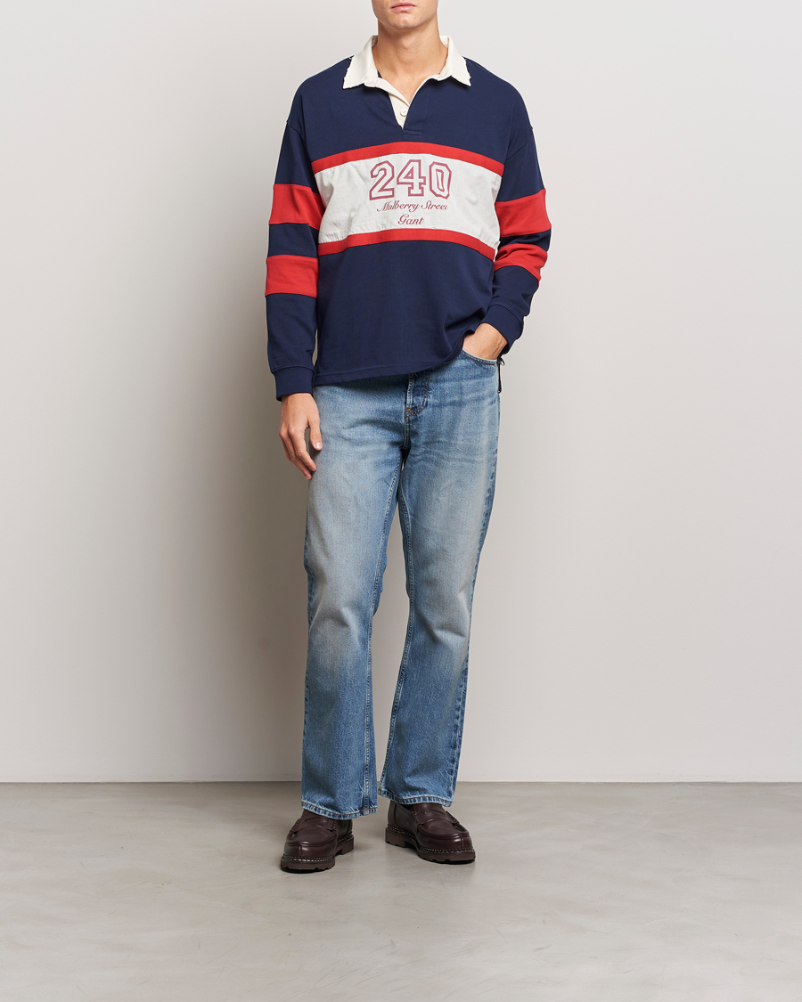 Herre | Jeans | GANT 240 Mulberry Street | Bootcut Jeans Mid Blue Vintage
