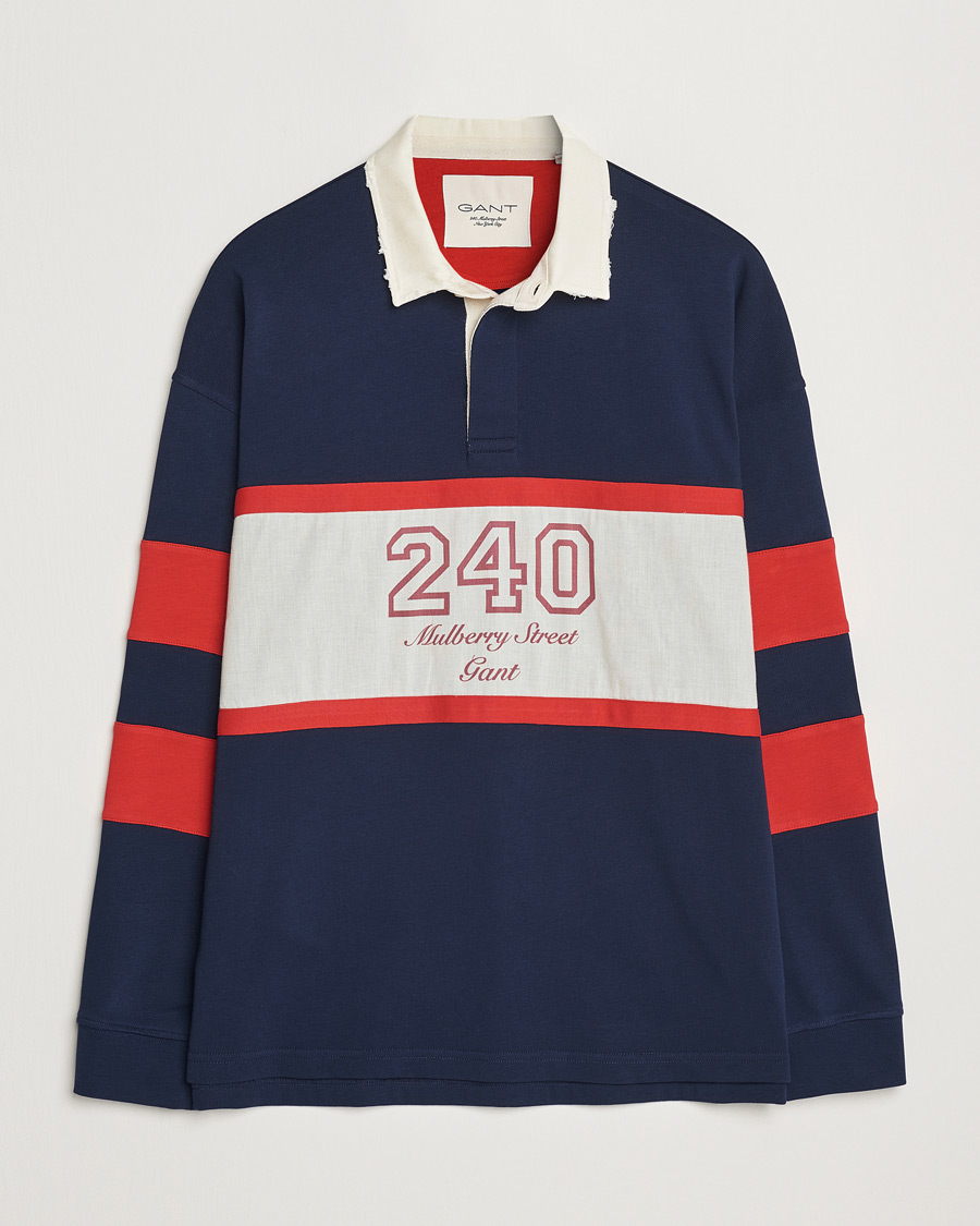 Herre | Trøjer | GANT 240 Mulberry Street | Vintage Washed Heavy Rugger Classic Blue