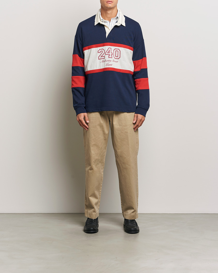 Herre | Trøjer | GANT 240 Mulberry Street | Vintage Washed Heavy Rugger Classic Blue
