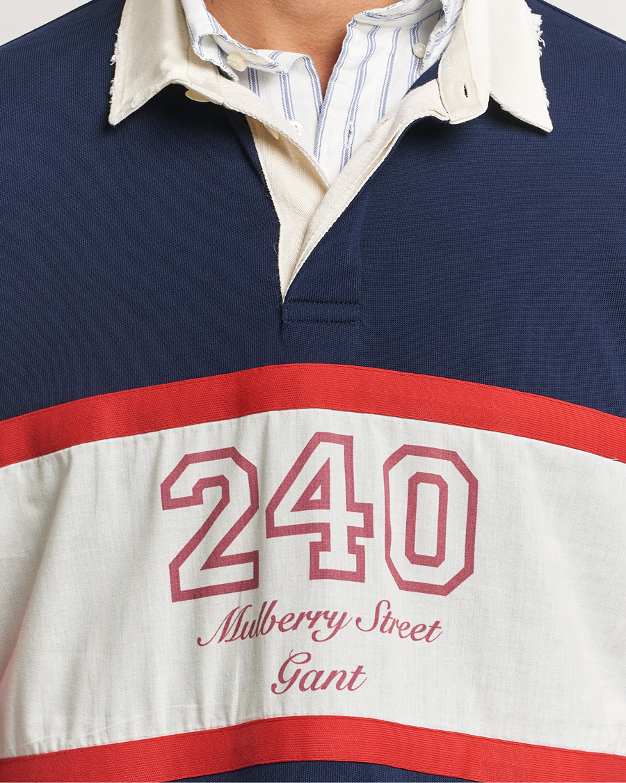 Herre | Trøjer | GANT 240 Mulberry Street | Vintage Washed Heavy Rugger Classic Blue