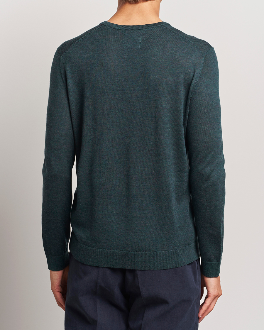 Herre | Trøjer | GANT | Extrafine Merino Wool C-Neck Tartan Green