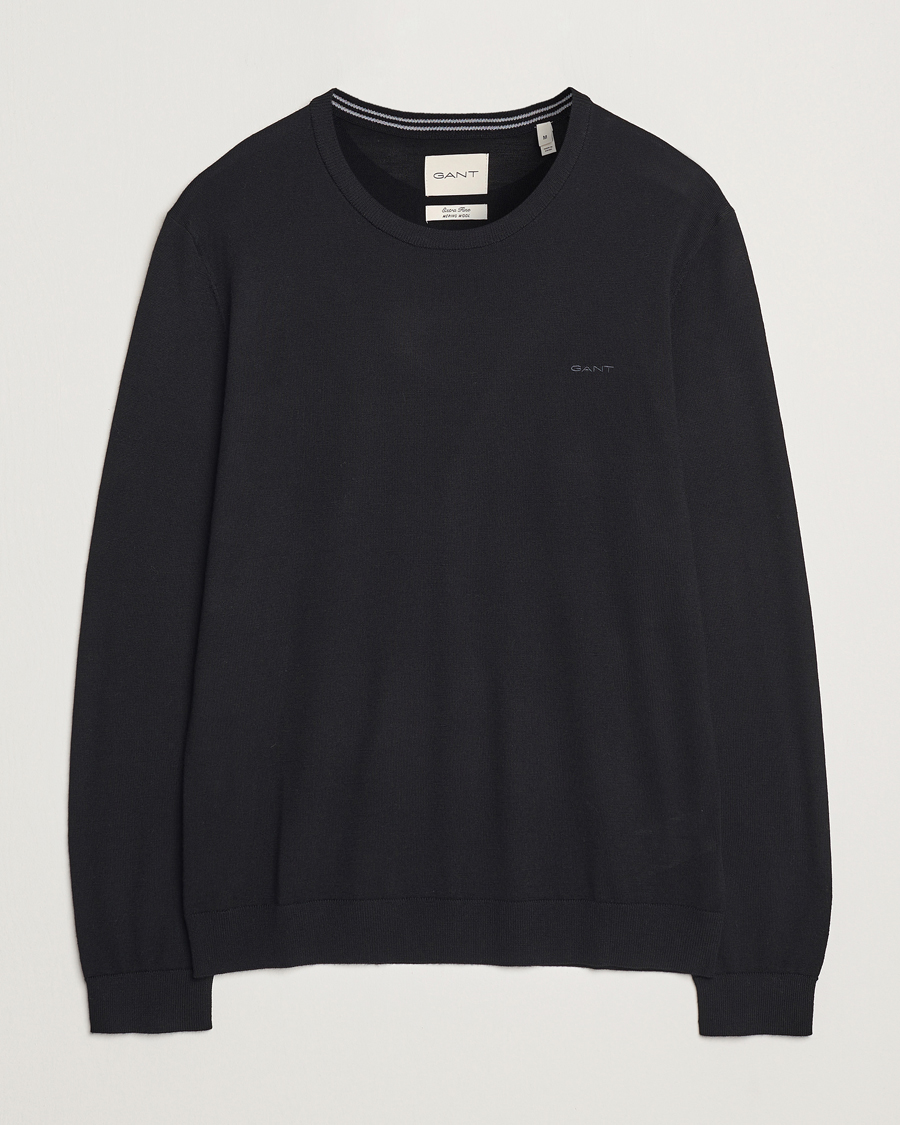 Herre | Trøjer | GANT | Extrafine Merino Wool C-Neck Black