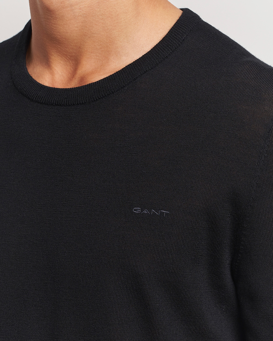 Herre | Trøjer | GANT | Extrafine Merino Wool C-Neck Black
