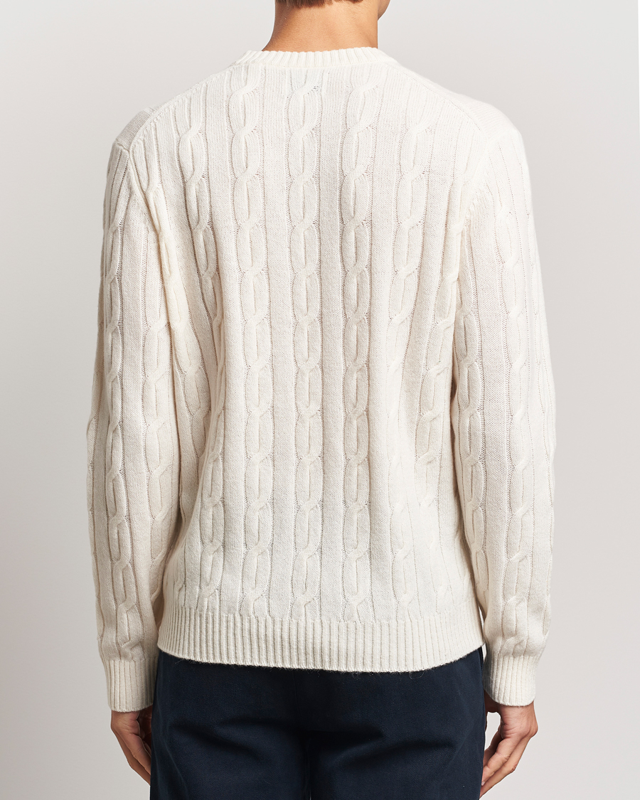 Herre | Trøjer | GANT | Lambswool Cable C-Neck Cream