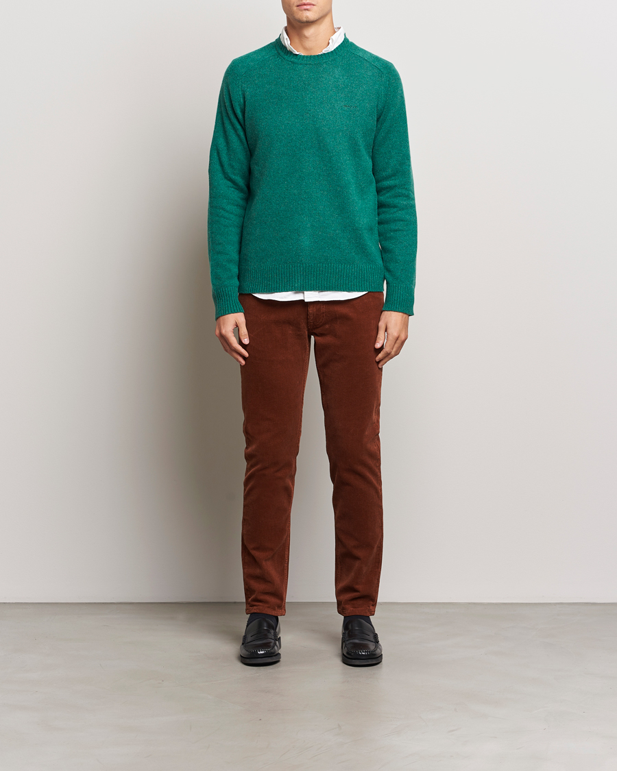 Herre | Trøjer | GANT | Wool Blend C-Neck Deep Forest Green
