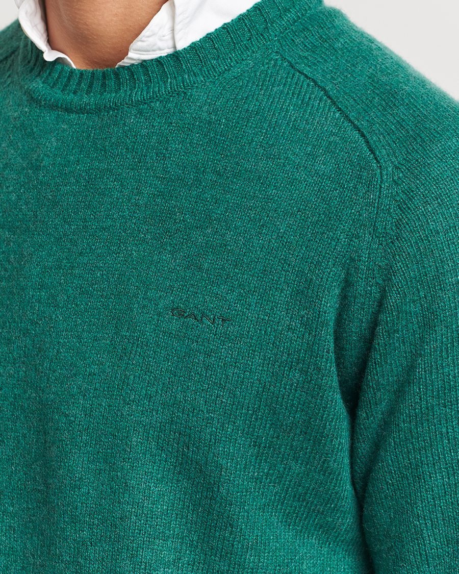 Herre | Trøjer | GANT | Wool Blend C-Neck Deep Forest Green
