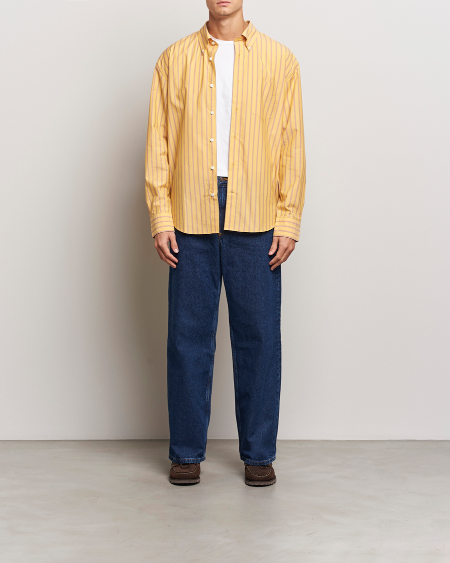 Herre | Skjorter | GANT | Rel Herigate Poplin Stripe Shirt Faded Sunset