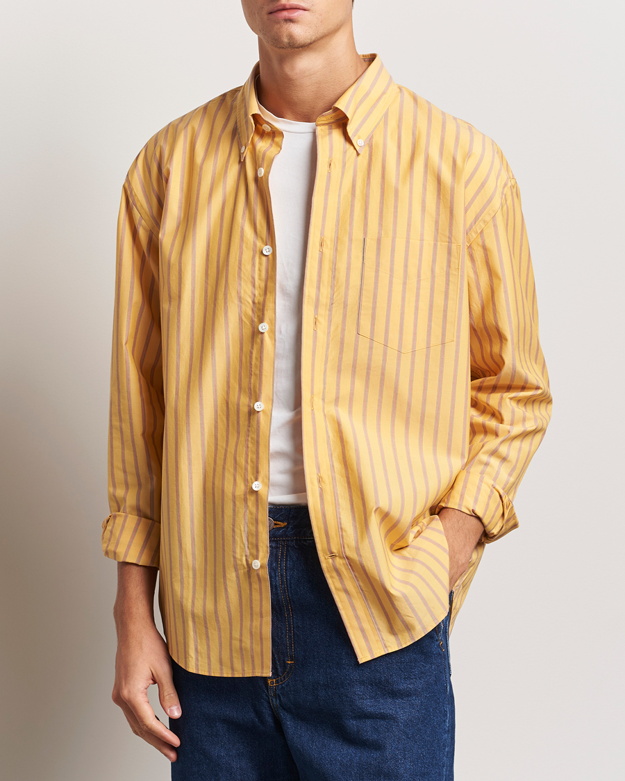 Herre | Skjorter | GANT | Rel Herigate Poplin Stripe Shirt Faded Sunset