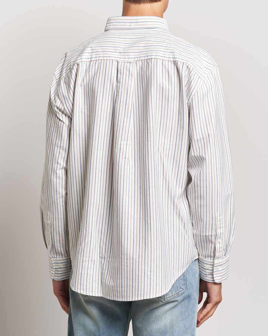 Herre | Skjorter | GANT | Rel Herigate Oxford Stripe Shirt Eggshell