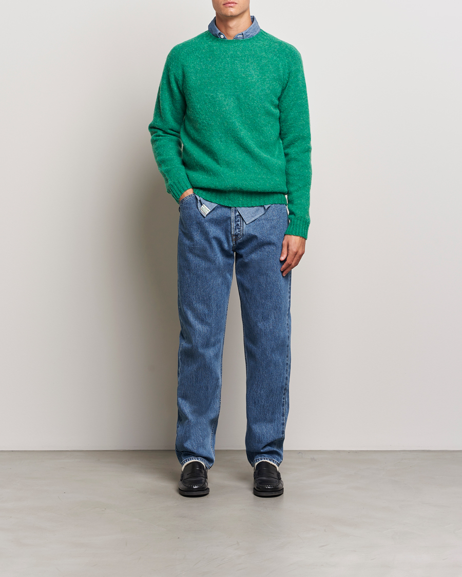 Herre | Trøjer | Harley Of Scotland | Brushed Supersoft Lambswool Crewneck Pixie