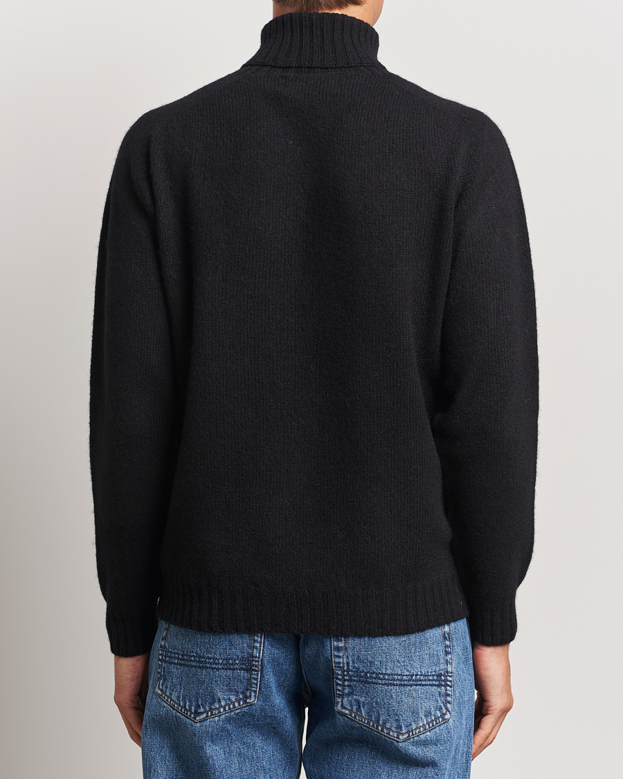 Herre | Trøjer | Harley Of Scotland | Supersoft Lambswool Rollneck Black