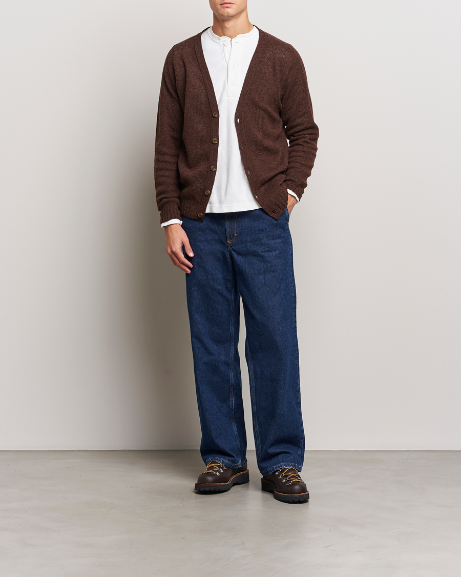 Herre | Trøjer | Harley Of Scotland | Supersoft Lambswool Cardigan Coffee