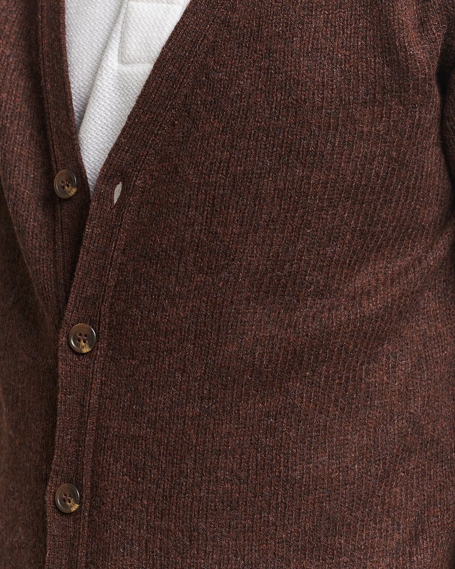 Herre | Trøjer | Harley Of Scotland | Supersoft Lambswool Cardigan Coffee