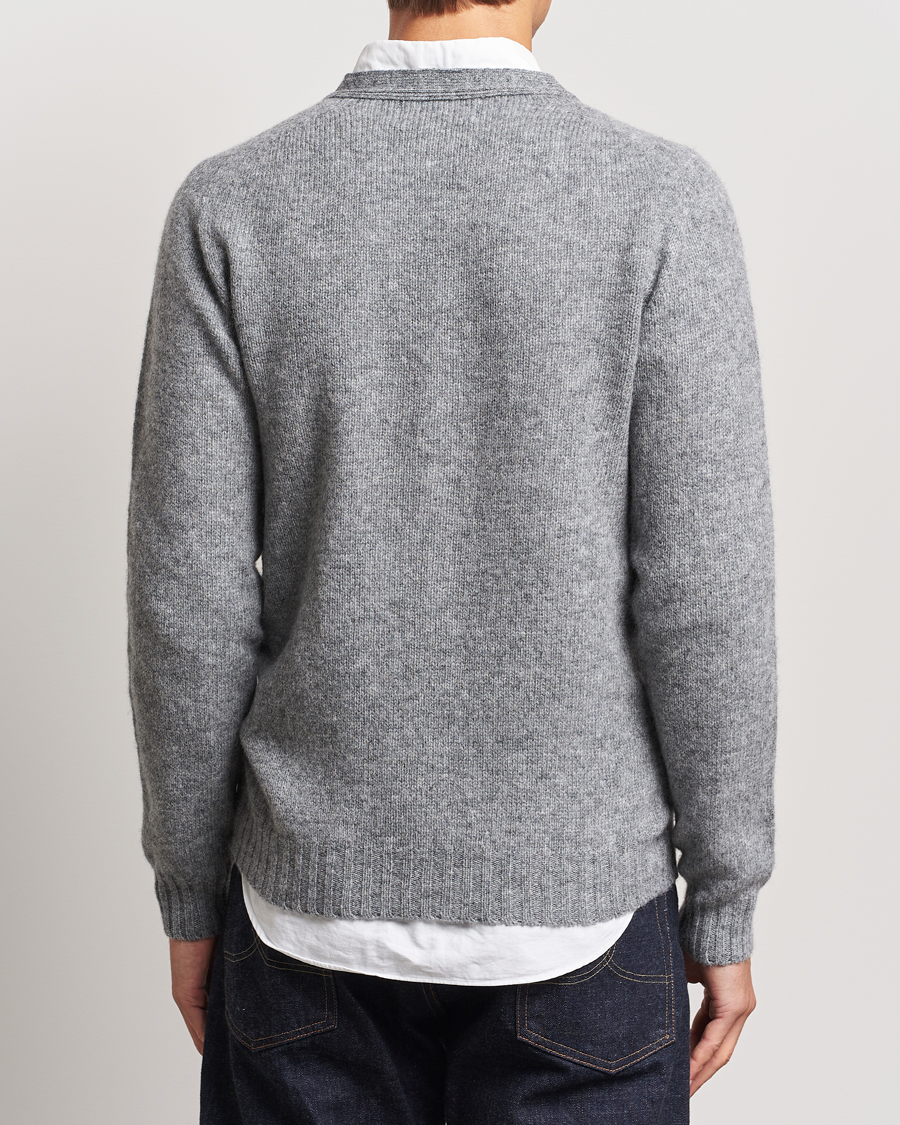 Herre | Trøjer | Harley Of Scotland | Supersoft Lambswool Cardigan Medium Grey