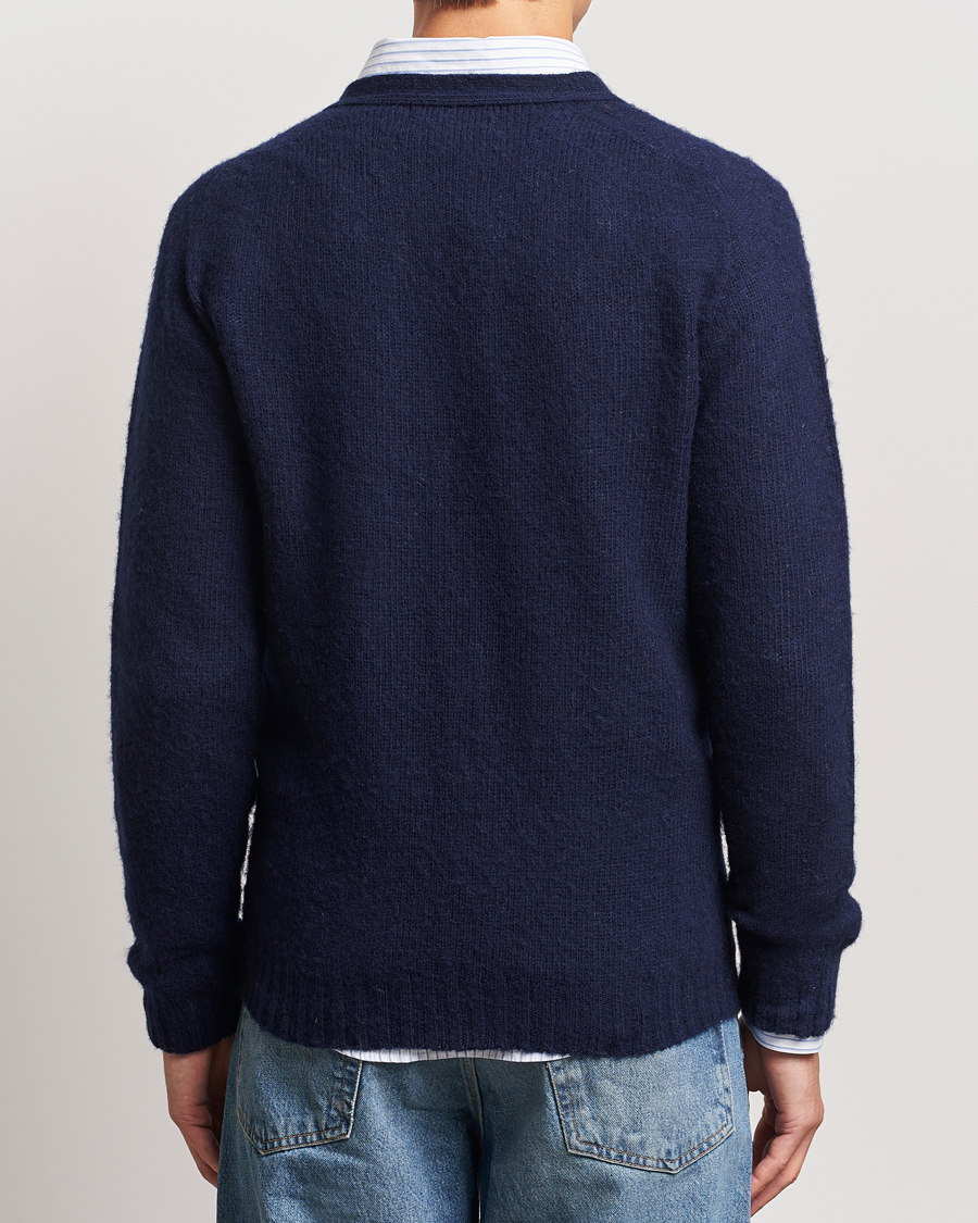 Herre | Trøjer | Harley Of Scotland | Supersoft Lambswool Cardigan Navy