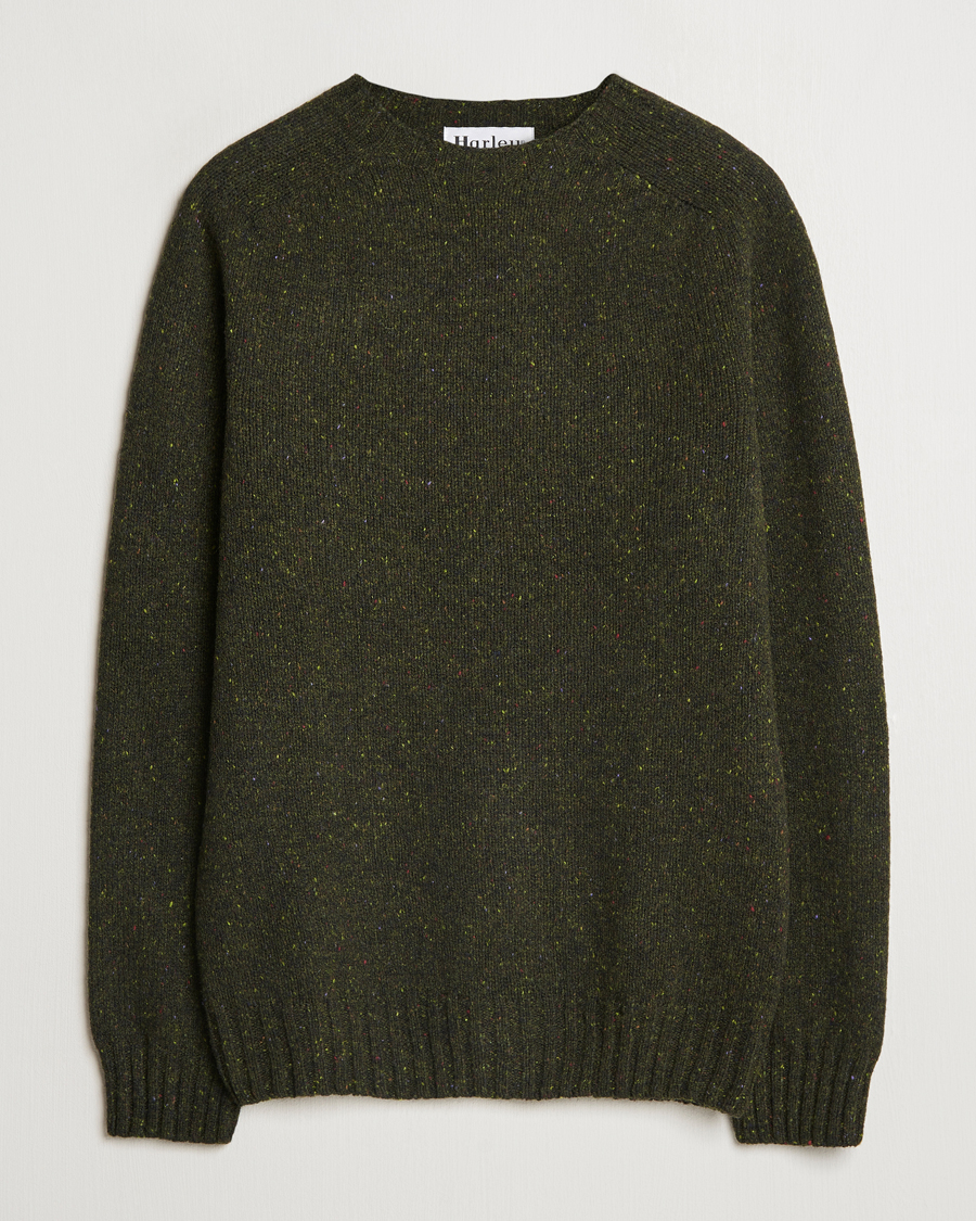 Herre | Trøjer | Harley Of Scotland | Donegal Wool Crewneck Harris Green