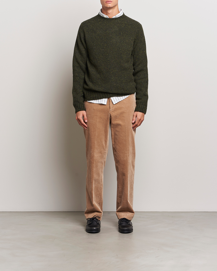 Herre | Trøjer | Harley Of Scotland | Donegal Wool Crewneck Harris Green
