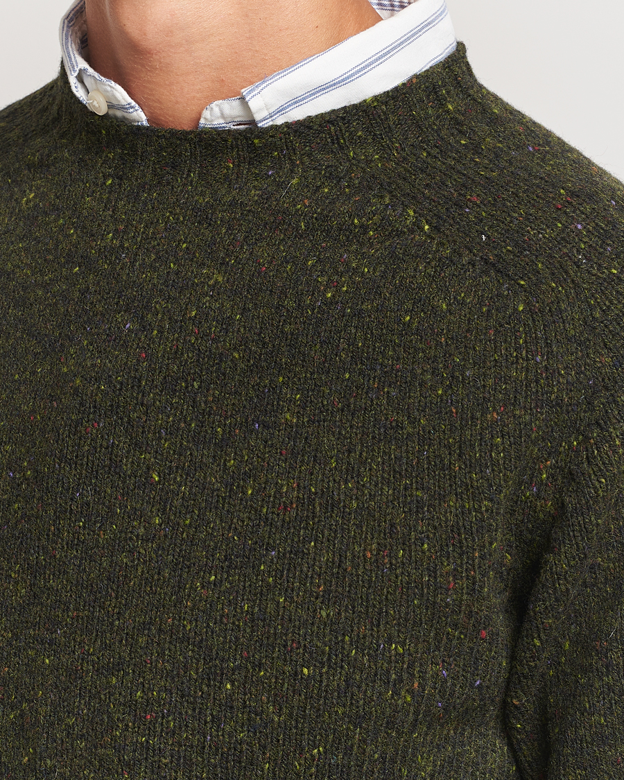 Herre | Trøjer | Harley Of Scotland | Donegal Wool Crewneck Harris Green