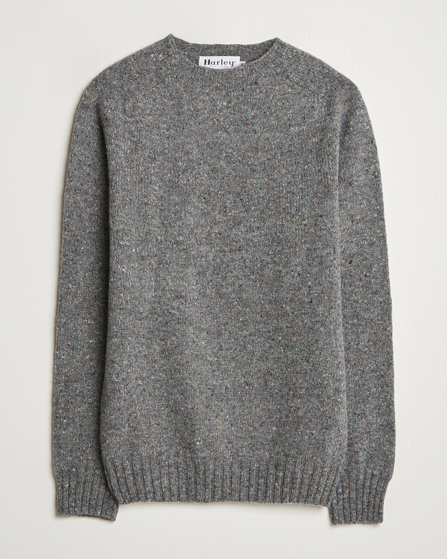 Herre | Trøjer | Harley Of Scotland | Donegal Wool Crewneck Grey