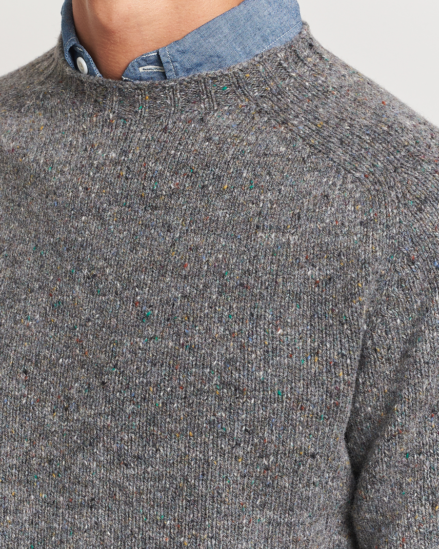 Herre | Trøjer | Harley Of Scotland | Donegal Wool Crewneck Grey