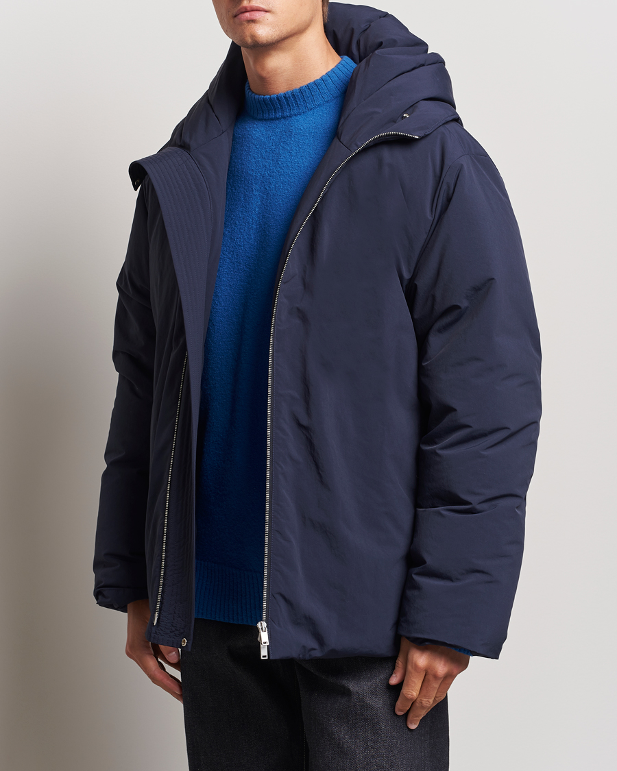 Herre |  | Jil Sander | Hooded Down Jacket Navy