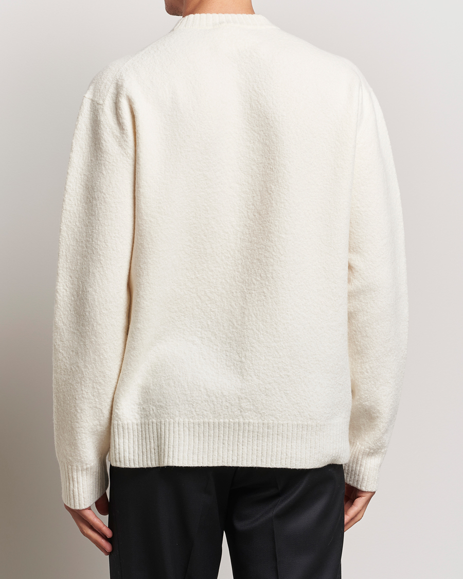Herre | Trøjer | Jil Sander | Boiled Merino Round Neck Sweater Off White
