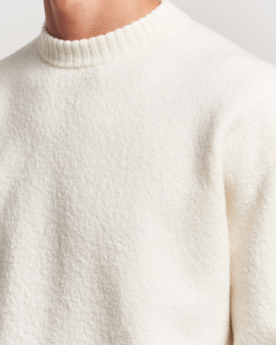 Herre | Trøjer | Jil Sander | Boiled Merino Round Neck Sweater Off White