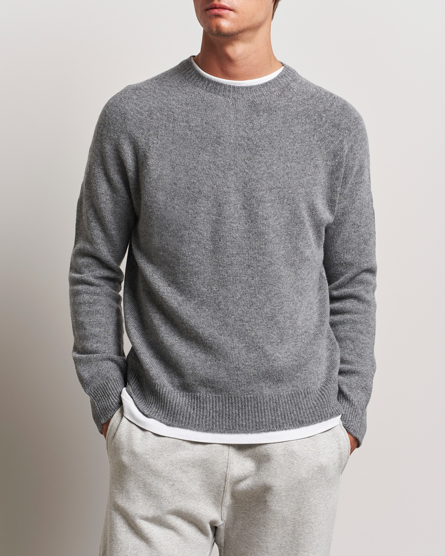 Herre | Tøj | Jil Sander | Cashmere/Merino Round Neck Sweater Grey Melange