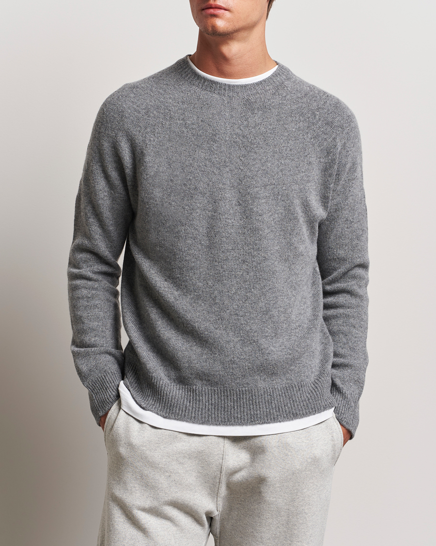 Herre | Trøjer | Jil Sander | Cashmere/Merino Round Neck Sweater Grey Melange