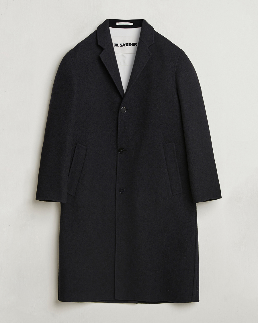 Herre | Jakker | Jil Sander | Felted Wool Coat Black